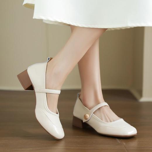 ZHR则则浅口单鞋女2024新款时尚百搭玛丽珍鞋气质小皮鞋女鞋 商品图4