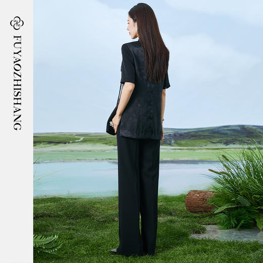 FUYAO扶摇 夏季薄款外套女2024夏季新款国风立领西服上衣气质通勤 商品图1