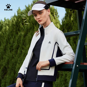 卡尔美秋季新款城市运动网球系列女士针织外套（立领）