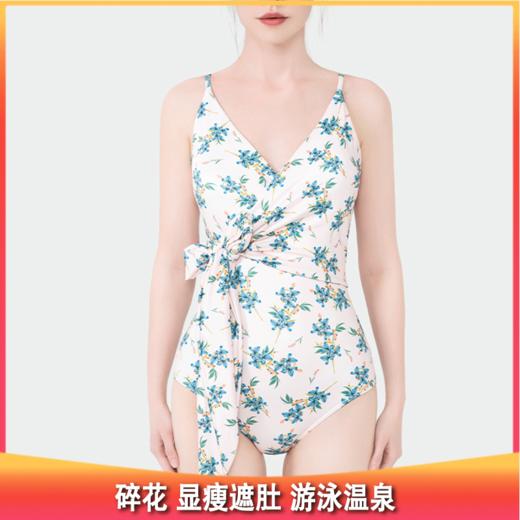 测评优品-Momasong女士连体纯色/碎花泳衣 泡温泉游泳 美背吊带 显瘦 成人 商品图0