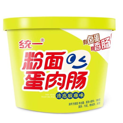 统一都会小馆粉面蛋肉肠诱惑麻辣味180g*12桶 商品图0