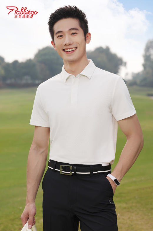 赤兔嗨购5A抗菌POLO衫商务轻运动男女同款24年新品正肩短袖 商品图3