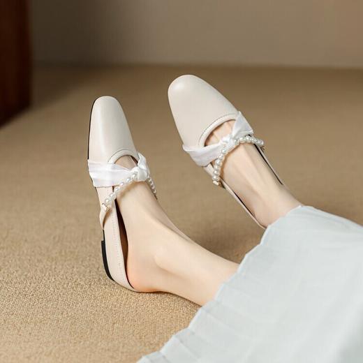 【预售5天】时尚高级感ins潮网红包头，半拖鞋配裙子法式凉拖鞋Anan&7167 商品图4