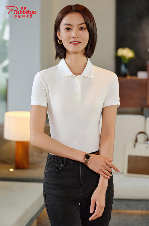 赤兔嗨购5A抗菌纯棉POLO衫商务轻运动男女同款24年新品正肩短袖 商品图3