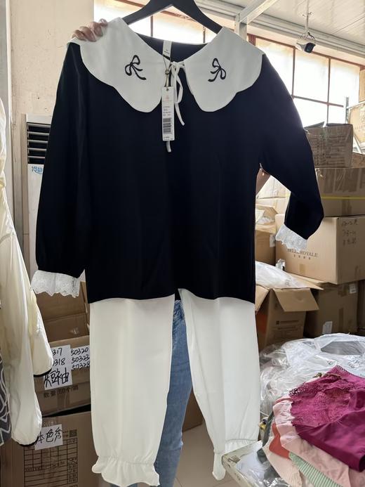 纯棉睡衣女士长袖长裤套头春秋韩版甜美家居服JJT9966 商品图1