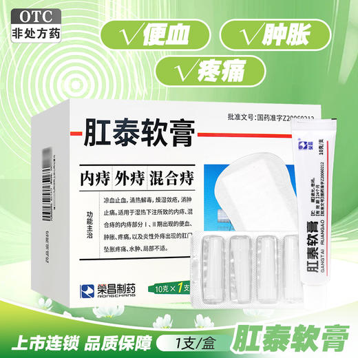 肛泰软膏 【10g*1支】 烟台荣昌 商品图0