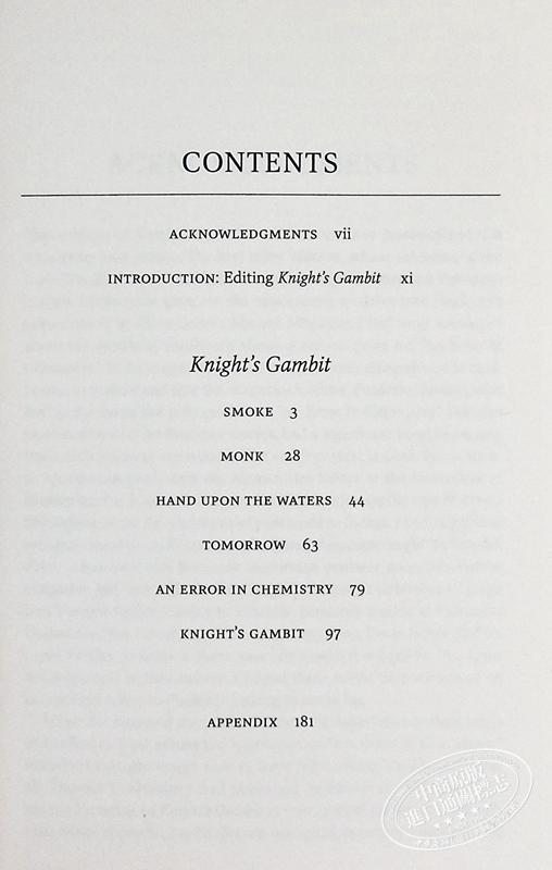 预售 【中商原版】马弃兵 修复版 威廉福克纳 Knights Gambit:The Restored Edition 英文原版 William Faulkner 经典名著 商品图4
