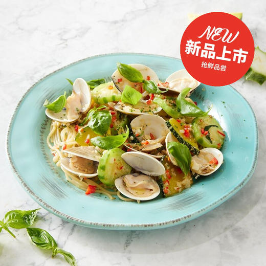 清炒农场茄瓜蛤蜊面 Clam Pasta with Seasonal Vegetable 商品图0