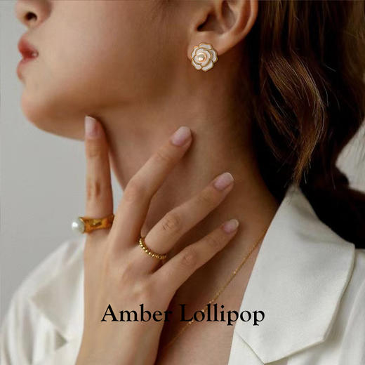 【山茶花耳环 】 AmberLollipop安铂洛利 22060846 商品图6