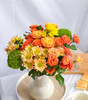 【暮色回响】辉煌玫瑰3支+橙色三文鱼小雏菊3支+黄色小雏菊1支+橙色芭比多头玫瑰2支+绿毛球2支/份（静静设计） 商品缩略图4