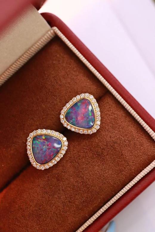 3.4ct 欧泊耳钉 商品图0