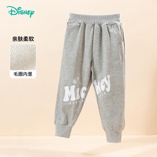 【商城同款】迪士尼春季2024新品男女童纯棉简约休闲百搭长裤婴幼儿小童长裤子
 商品图2
