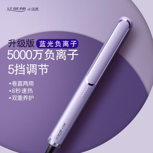 【5000万蓝光负离子护发！直板夹】蓝光负离子水润滋养发质 抚平毛糙，水性陶瓷精油涂层双重滋养，3D浮动面板松弛有度 不伤秀发，不伤发可调温拉直电夹板Y 商品图4