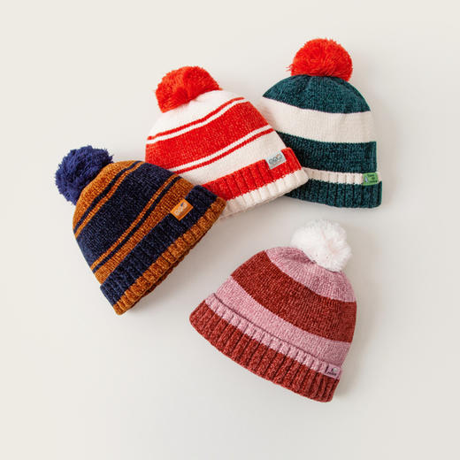 迷你巴拉秋季新款男女童学院风撞色针织帽宝宝保暖森系帽子 商品图2