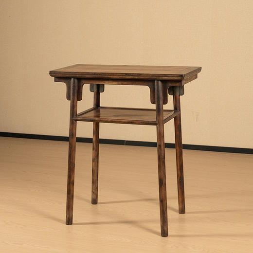 清早期 紫檀夹头榫刀牙板带屉平头案 商品图4