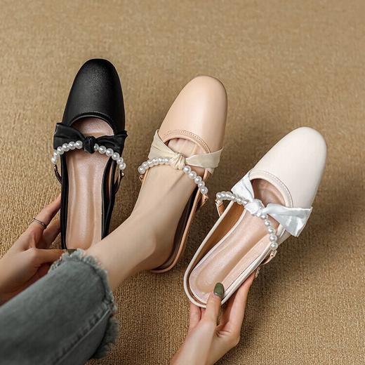 【预售5天】时尚高级感ins潮网红包头，半拖鞋配裙子法式凉拖鞋Anan&7167 商品图3