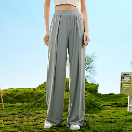 爱帝女士凉感防晒速干阔腿裤外穿宽松休闲直筒裤 商品图0
