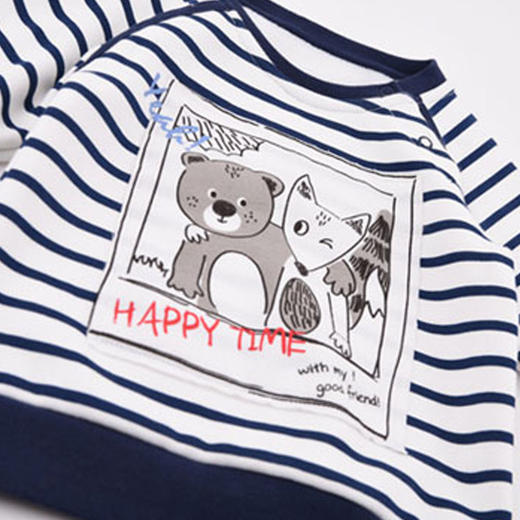 棉果果冬季男童套头加绒加厚卫衣M412180419680 商品图1