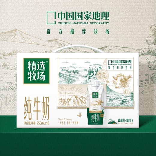 【精选牧场敕勒川限定】蒙牛精选牧场敕勒川限定全脂纯牛奶梦幻盖250ml×10包 商品图3