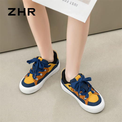 ZHR则则防滑耐磨鞋2024春季新款休闲运动百搭ins情侣帆布面包女鞋 商品图8