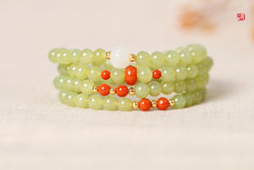 【熙若】和田黄玉珠串    珠径：6mm