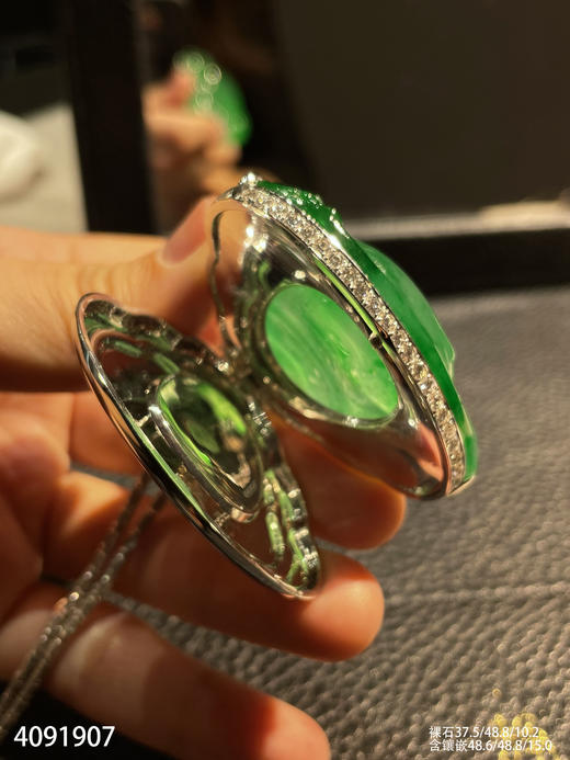 玻璃种艳绿佛公吊坠【4091907】具体价格微信咨询 商品图7