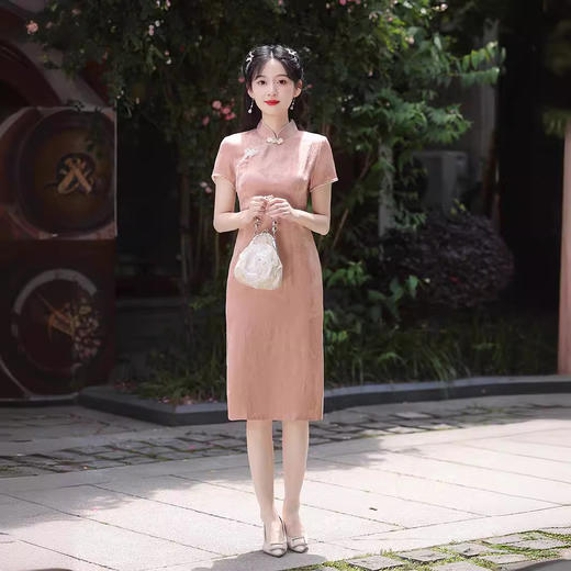 XL1011 2024年春夏新款改良旗袍中长款修身风铃流苏少女款小个子国风 商品图4