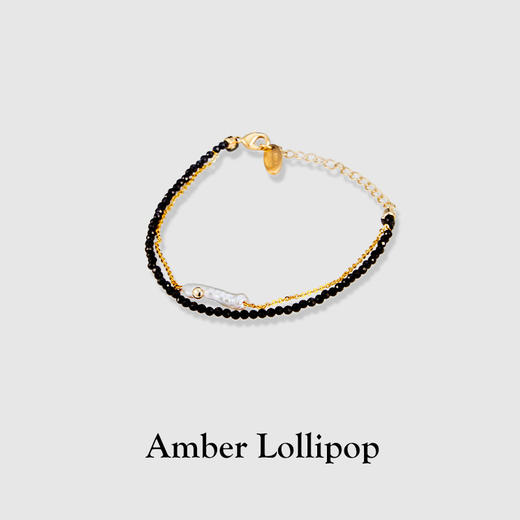 【夜白系列黑尖晶珍珠双层手链】 AmberLollipop安铂洛利 22022175 商品图7