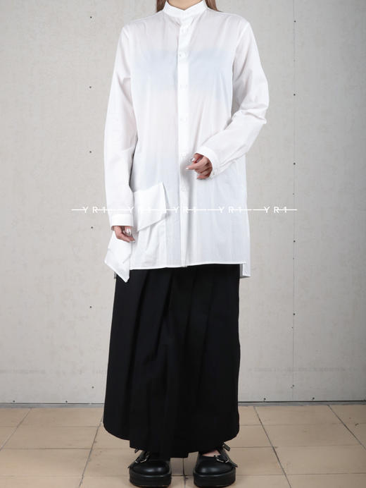 Y's｜粗棉布立领口袋上衣 商品图0