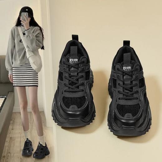 ZHR则则老爹鞋女2024春季新款厚底增高休闲鞋百搭软底透气运动鞋 商品图1