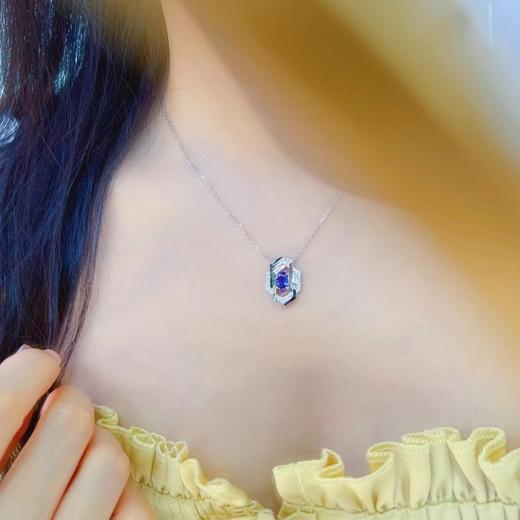 0.76ct 蓝宝石项链 商品图5