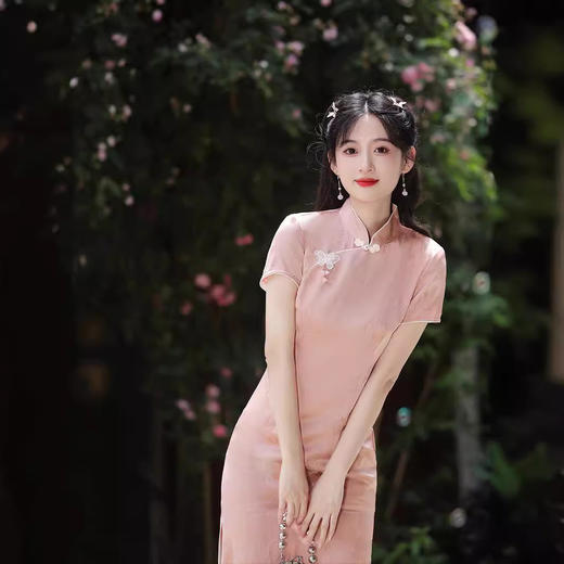 XL1011 2024年春夏新款改良旗袍中长款修身风铃流苏少女款小个子国风 商品图3