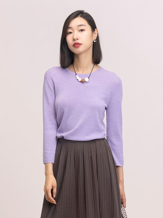 XIAOYU|圆领八分袖羊毛衫243MZ035 商品图0
