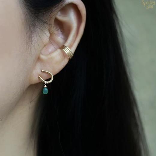 SpoiledBrat Jewelry新年礼物 幸运马蹄 彩色宝石小耳钉 商品图2