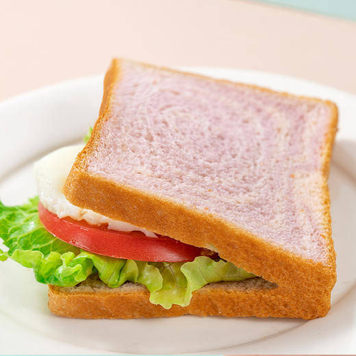 「9.9元到手！数款口味」福事多紫薯牛奶厚切吐司300g*1箱早餐整箱零食休闲夜宵食品 商品图1