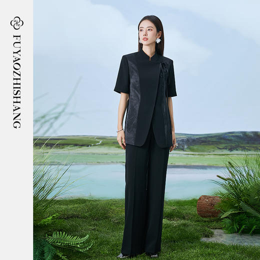 IWY/扶摇系列夏季国风立领气质通勤西装套装FYCP375 商品图2