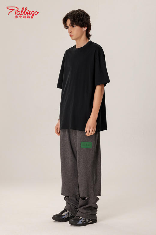 赤兔嗨购精梳长绒棉T恤宽松重磅休闲男女同款24年新品微落肩短袖 商品图10