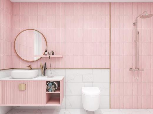 CHA-Y.450-F12 150*450mm 哑面平面粉色花砖 商品图1