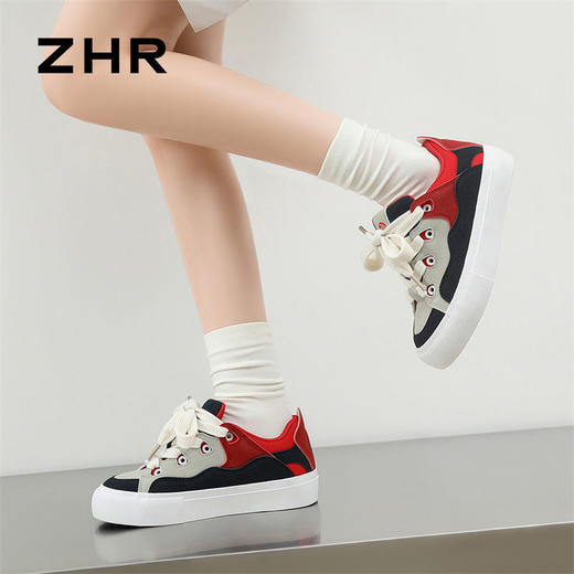 ZHR则则防滑耐磨鞋2024春季新款休闲运动百搭ins情侣帆布面包女鞋 商品图7