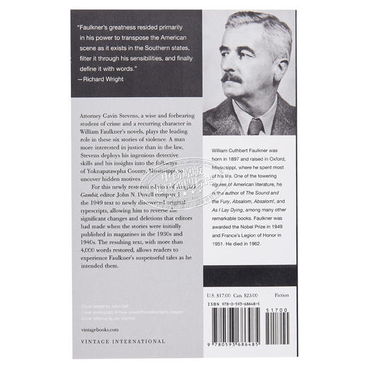 预售 【中商原版】马弃兵 修复版 威廉福克纳 Knights Gambit:The Restored Edition 英文原版 William Faulkner 经典名著 商品图1