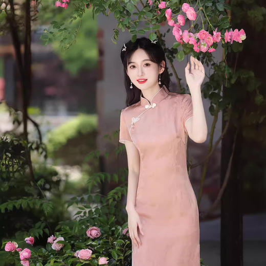 XL1011 2024年春夏新款改良旗袍中长款修身风铃流苏少女款小个子国风 商品图0