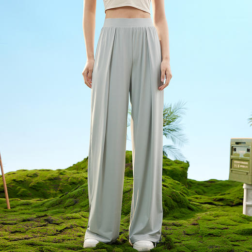 爱帝女士凉感防晒速干阔腿裤外穿宽松休闲直筒裤 商品图3
