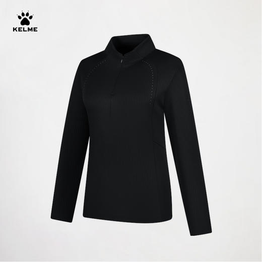 卡尔美秋季新款乘风燃跑系列女士半开襟长袖T恤 商品图2