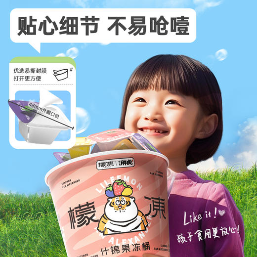 檬冻 胖虎联名什锦果冻小桃桶 650g*2 商品图3