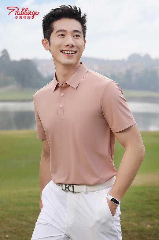 赤兔嗨购冰肤速干POLO衫商务休闲通勤男女同款男女同款24年新品正肩短袖 商品图3