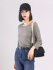 XIAOYU|圆领八分袖羊毛衫243MZ035 商品缩略图1