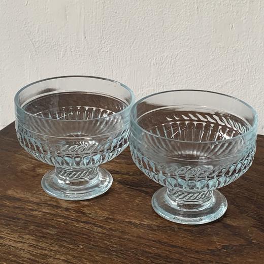 1970s芬兰Riihhimaen Lasi牌Olga系列老玻璃甜品高脚杯A0212 商品图8