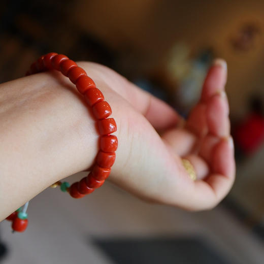 【宫里手串】满肉南红老型珠手串 CR 商品图2