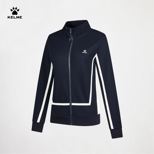 卡尔美秋季新款城市运动网球系列女士针织外套（立领） 商品图1