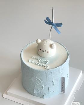 【优品系列】---【蓝色小熊】送男士、男生、男友生日蛋糕